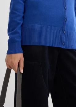 Damen bonprix Bekleidung·Röcke|Bekleidung·Jeans|Feinstrickjacke mit Knopfleiste