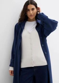 Damen bonprix Bekleidung·Röcke|Bekleidung·Jeans|Feinstrickjacke mit Knopfleiste