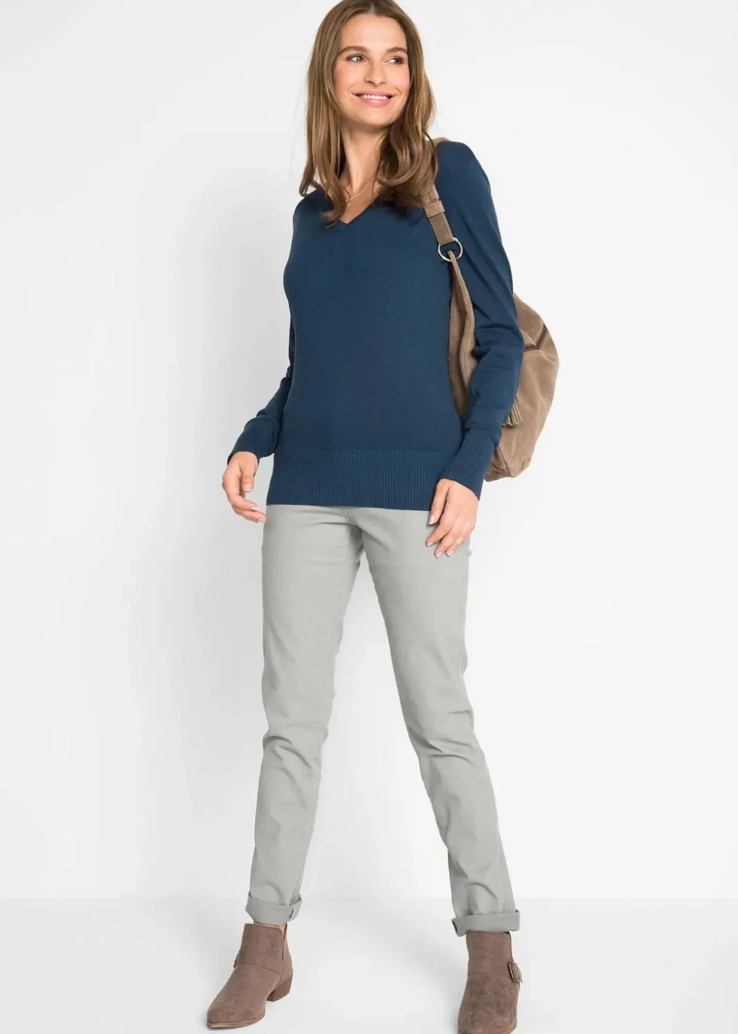 Damen bonprix Strickmode|Pullover & Strickjacken|Feinstrickpullover