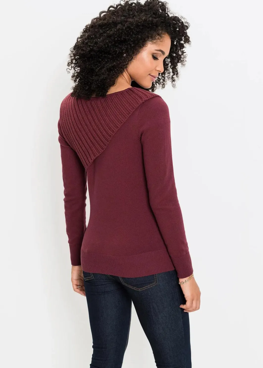Damen bonprix Bekleidung·Umstandsmode|Strickmode|Feinstrickpullover aus Baumwoll-Mix