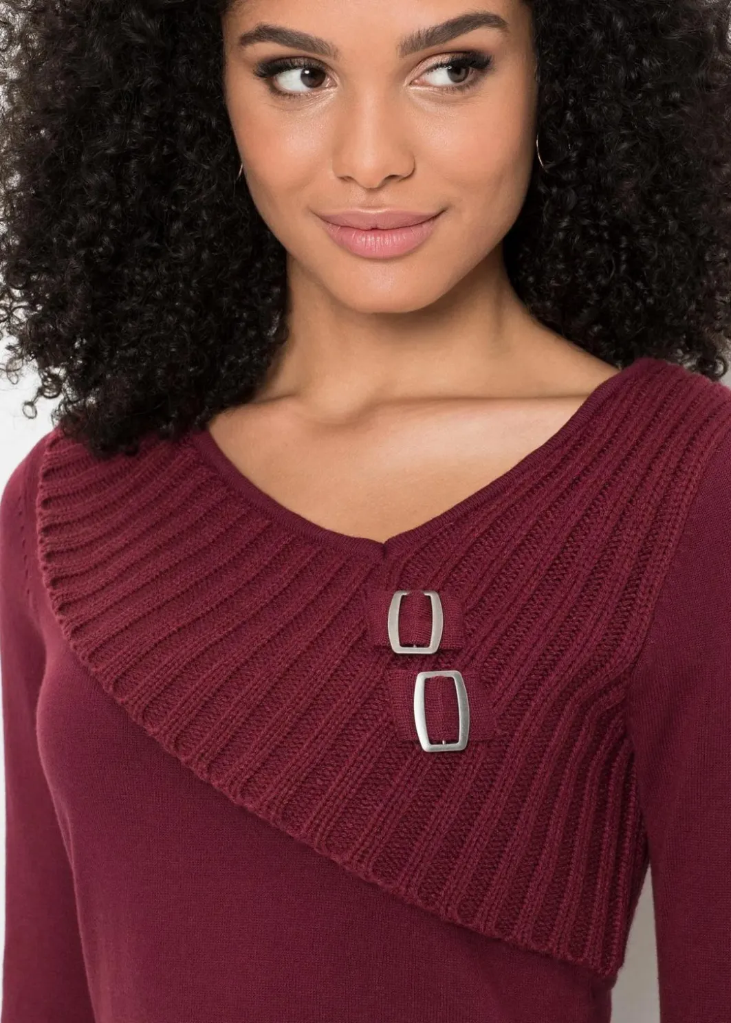 Damen bonprix Bekleidung·Umstandsmode|Strickmode|Feinstrickpullover aus Baumwoll-Mix