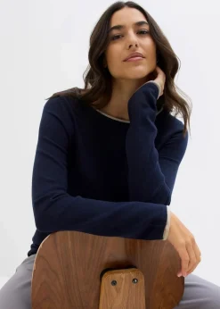 New Feinstrickpullover aus Baumwollmix Damen Pullover & Strickjacken|Strickmode