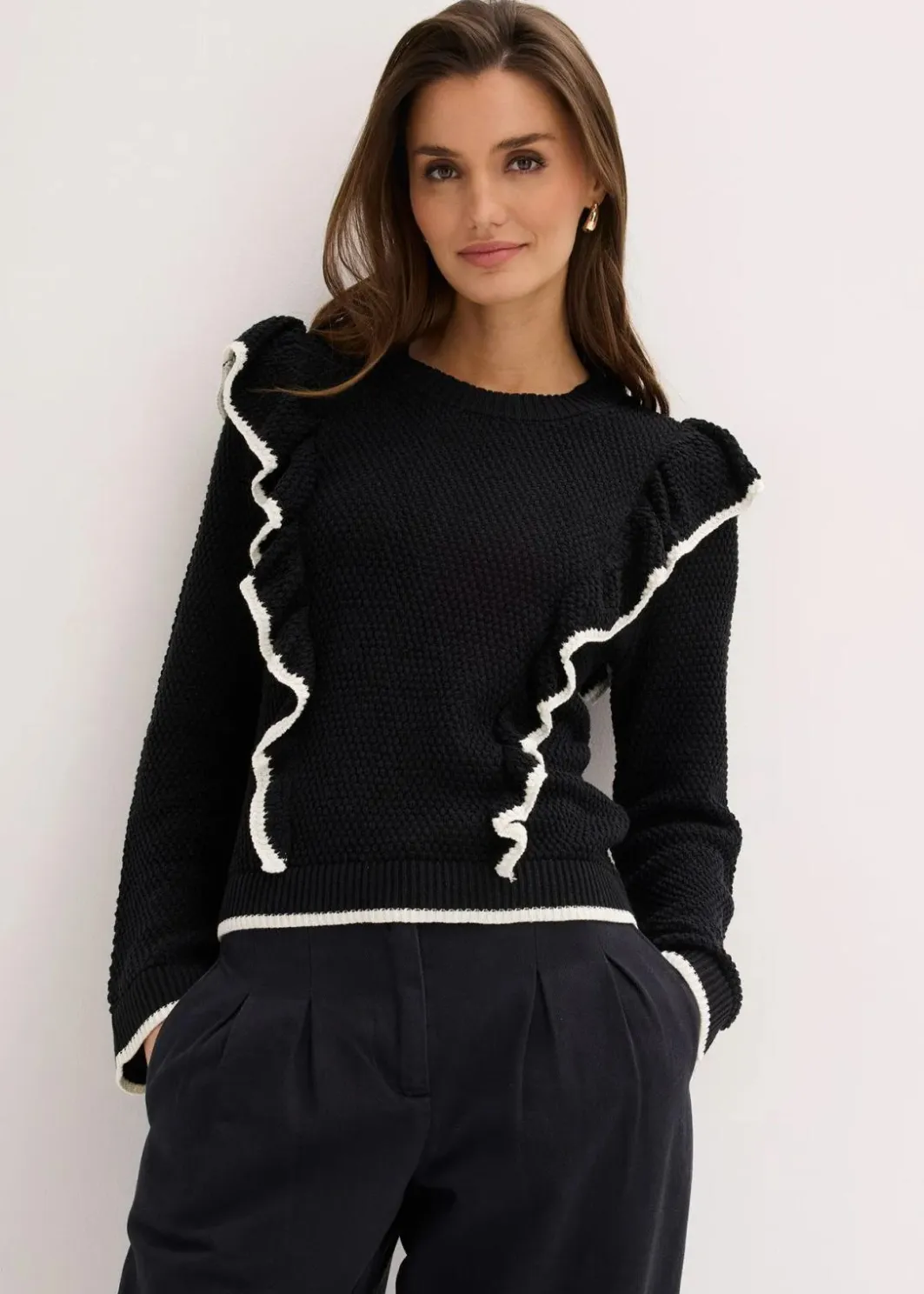Damen bonprix Bekleidung·Umstandsmode|Bekleidung·Jeans|Feinstrickpullover aus Baumwoll-Mix