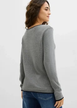Feinstrickpullover aus Baumwollmix Damen Bekleidung·Umstandsmode|Bekleidung·Jeans