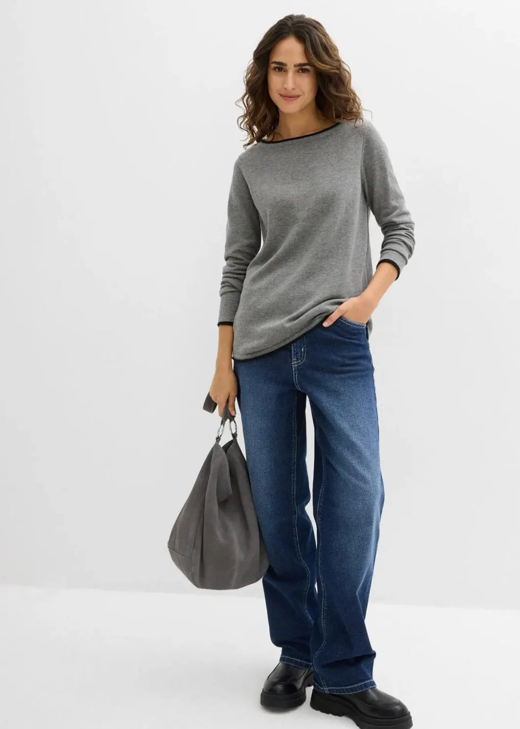 Feinstrickpullover aus Baumwollmix Damen Bekleidung·Umstandsmode|Bekleidung·Jeans