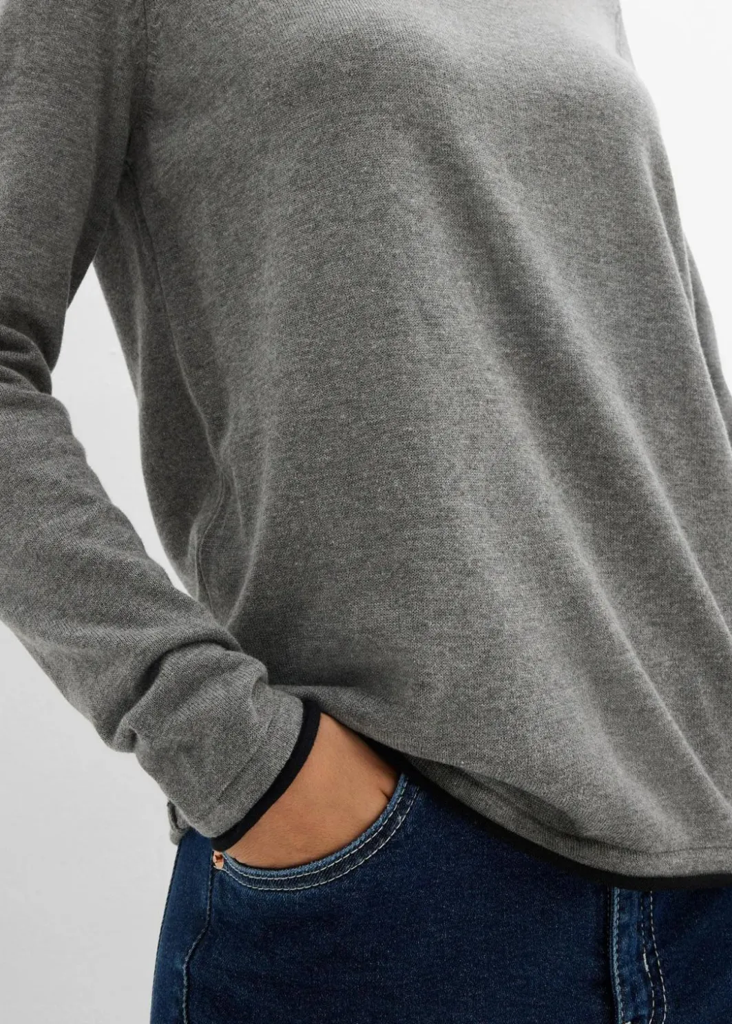 Feinstrickpullover aus Baumwollmix Damen Bekleidung·Umstandsmode|Bekleidung·Jeans