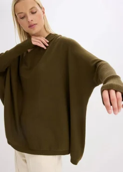Damen bonprix Bekleidung·Umstandsmode|Bekleidung·Jeans|Feinstrickpullover aus feinem Viskose-Mix