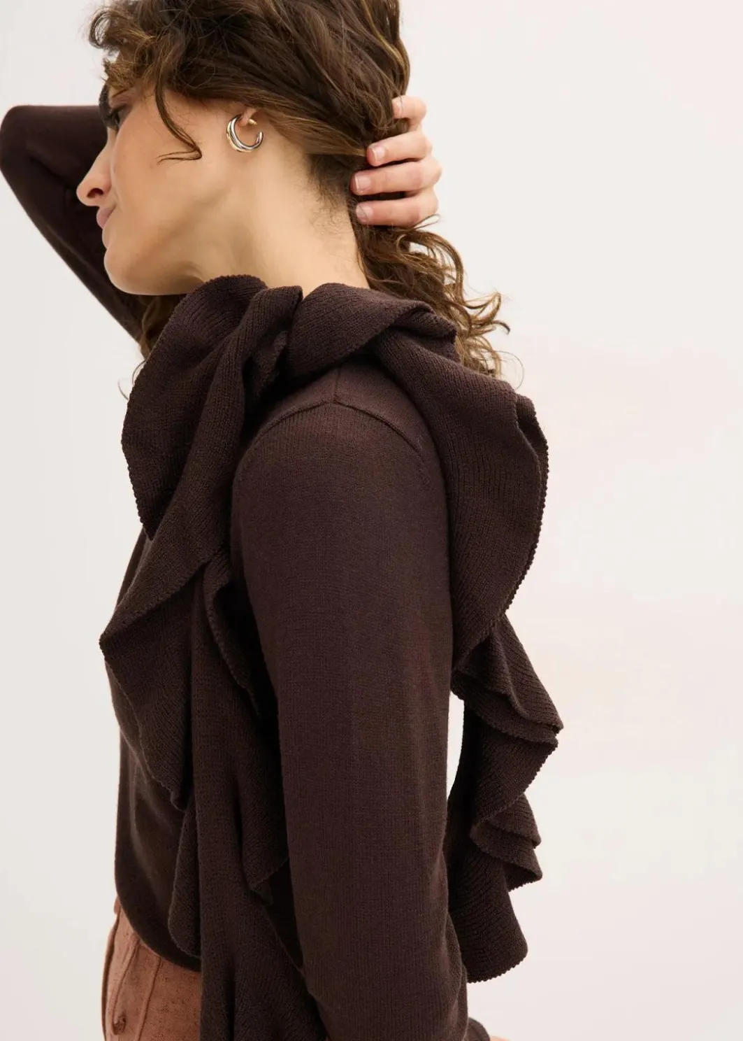 Damen bonprix Bekleidung·Umstandsmode|Strickmode|Feinstrickpullover aus fließendem Viskose-Mix