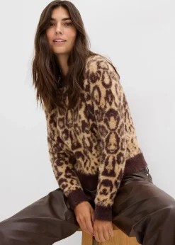 Damen bonprix Bekleidung·Umstandsmode|Strickmode|Feinstrickpullover aus flauschigem Federgarn