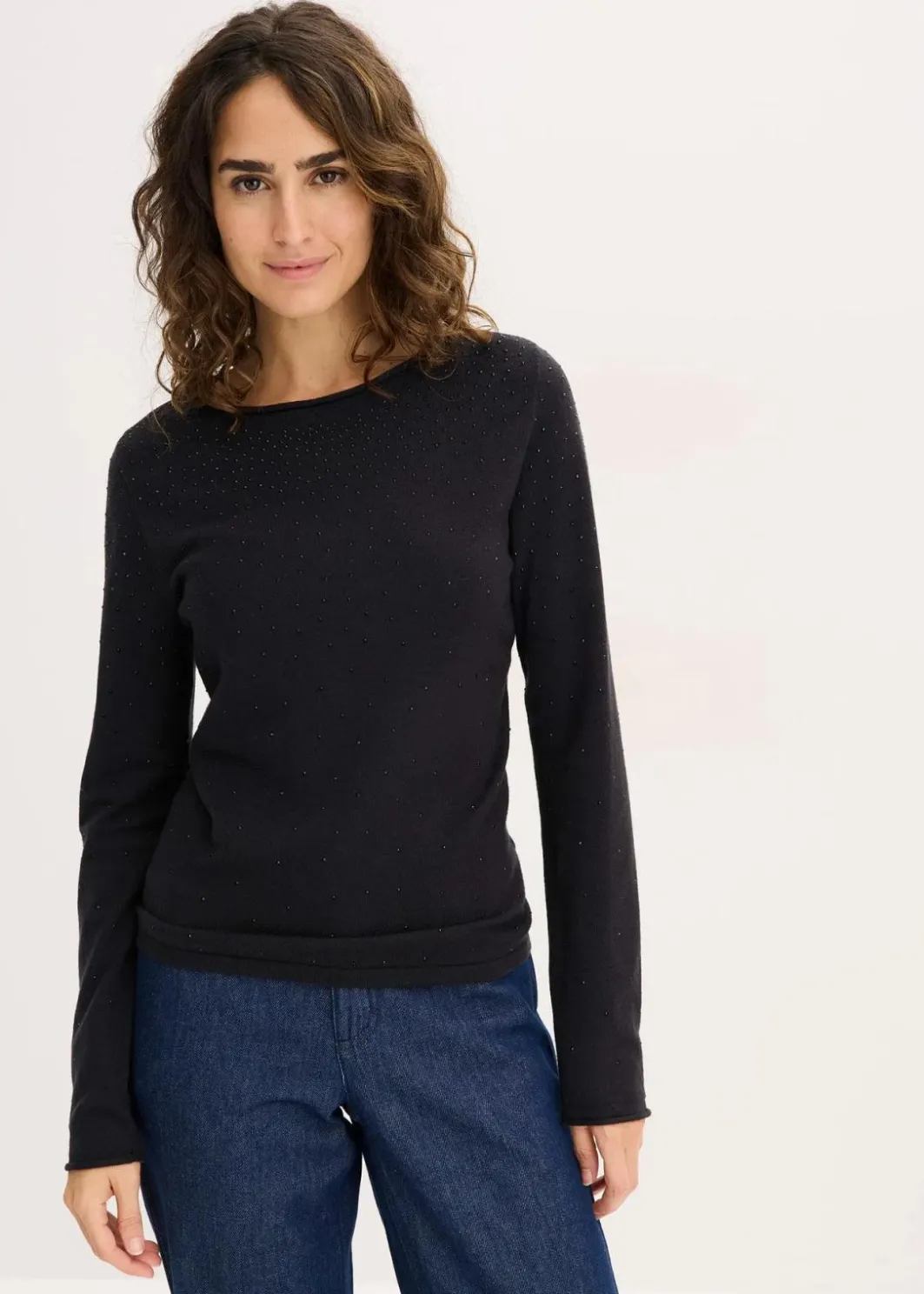 Damen bonprix Bekleidung·Umstandsmode|Bekleidung·Jeans|Feinstrickpullover aus fließendem Viskose-Mix