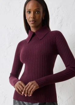 Outlet Feinstrickpullover aus Merinowolle Damen Pullover & Strickjacken|Strickmode
