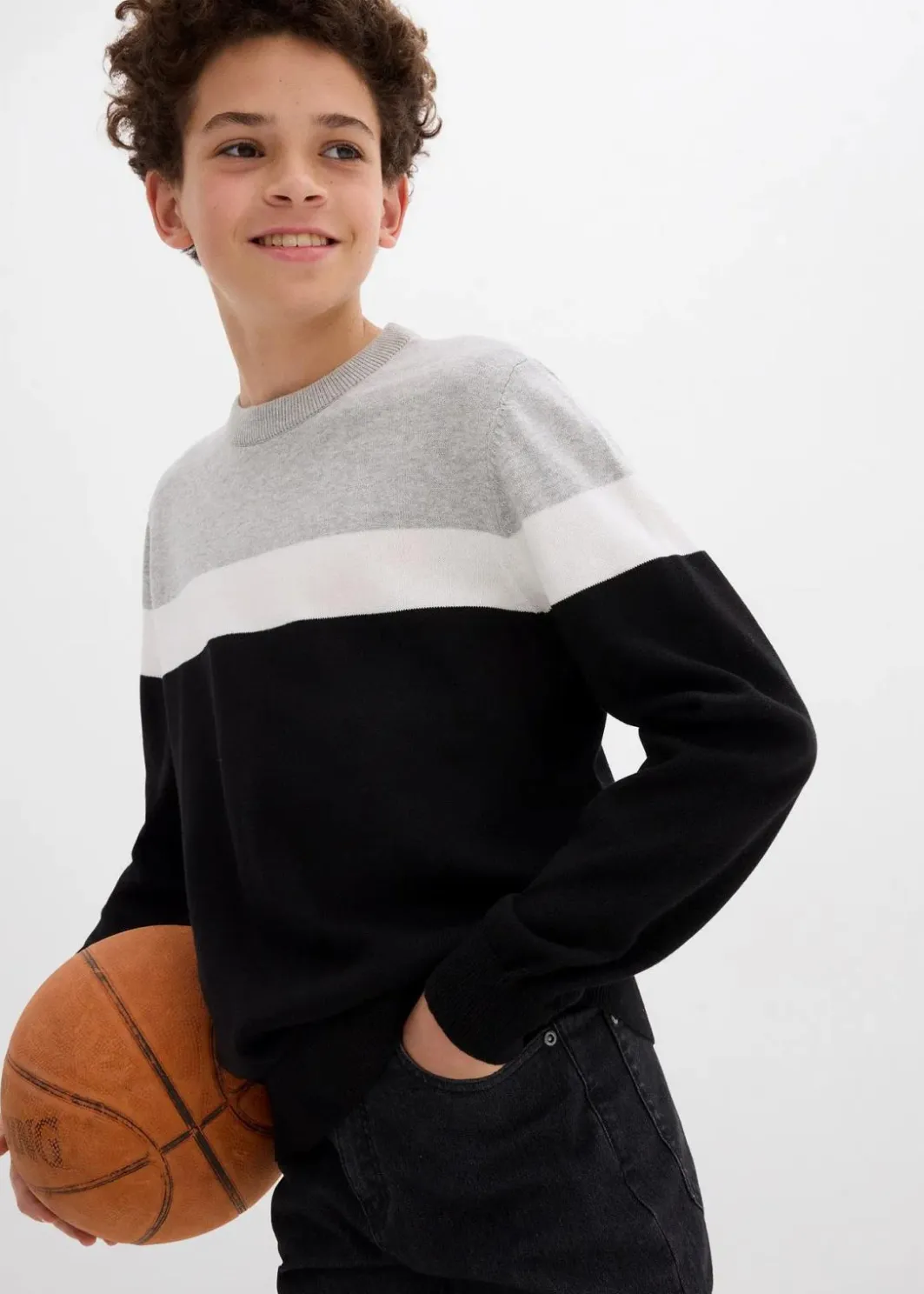 Discount Feinstrickpullover aus reiner Baumwolle Kinder Jungen 9-16 Jahre·Sweat & Strick|Jungen 9-16 Jahre·Bademode