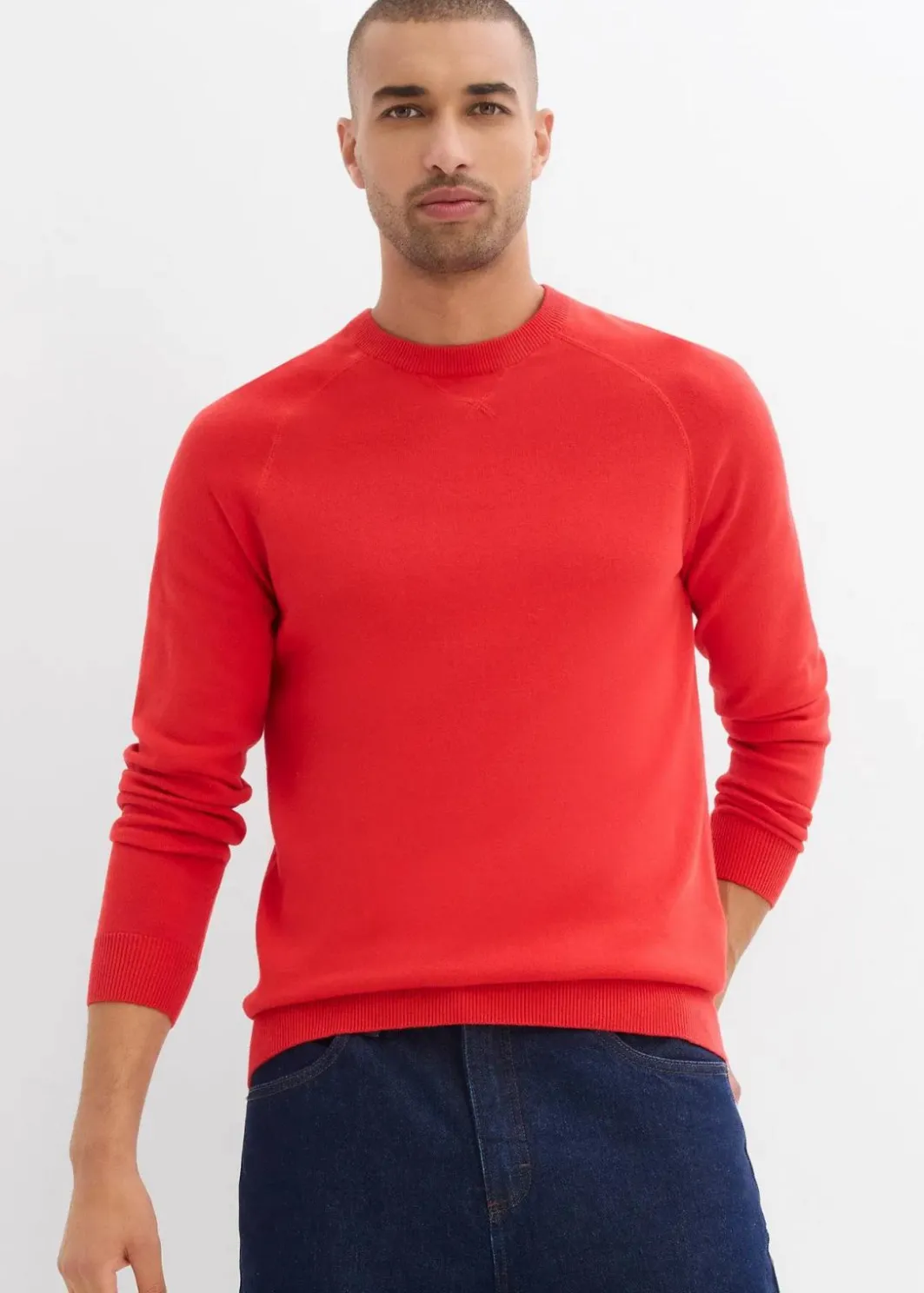 Herren bonprix Pullover & Strickjacken|Basics|Feinstrickpullover aus reiner Baumwolle (2er-Pack)