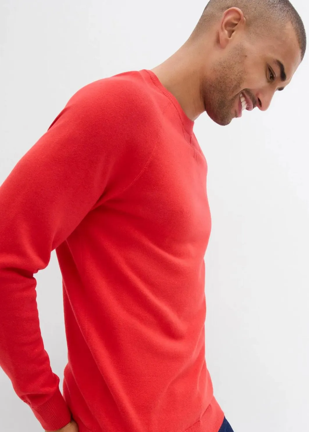 Herren bonprix Pullover & Strickjacken|Basics|Feinstrickpullover aus reiner Baumwolle (2er-Pack)