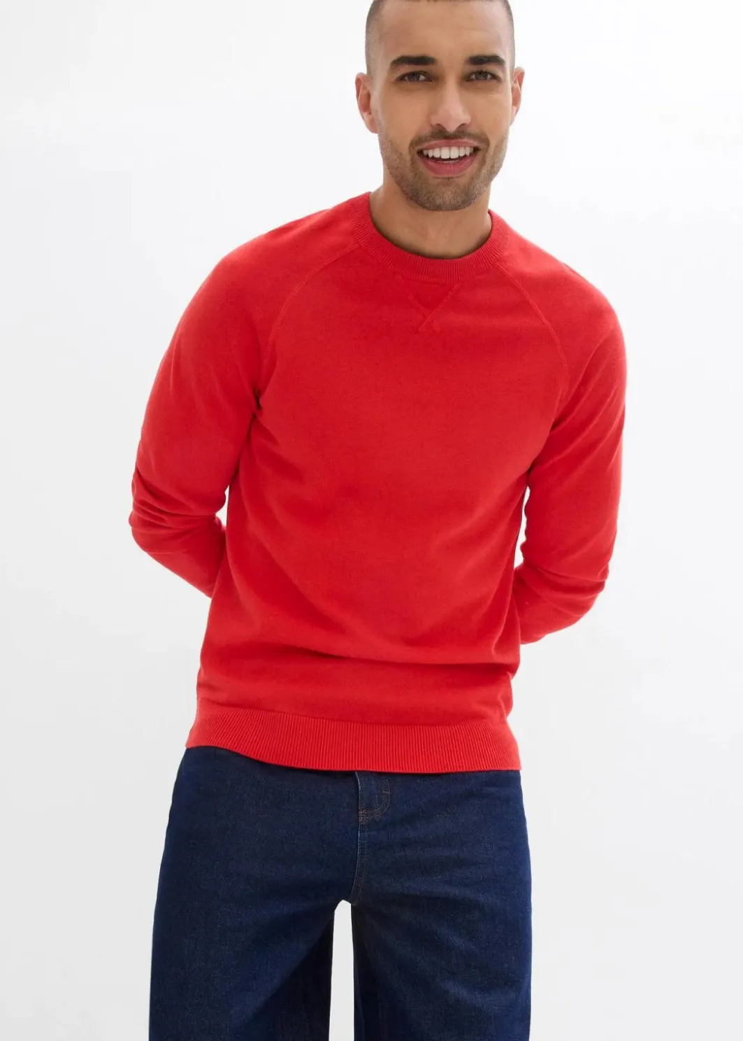 Herren bonprix Pullover & Strickjacken|Basics|Feinstrickpullover aus reiner Baumwolle (2er-Pack)