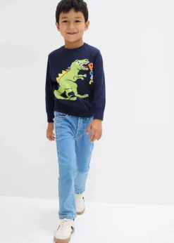 Feinstrickpullover aus reiner Baumwolle Kinder Jungen 2-8 Jahre·Sweat & Strick