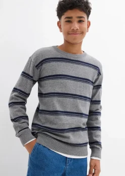 Kinder bonprix Jungen 9-16 Jahre·Sweat & Strick|Jungen 2-8 Jahre·Nachhaltigere Materialien|Feinstrickpullover aus reiner Baumwolle, recyclingfähig