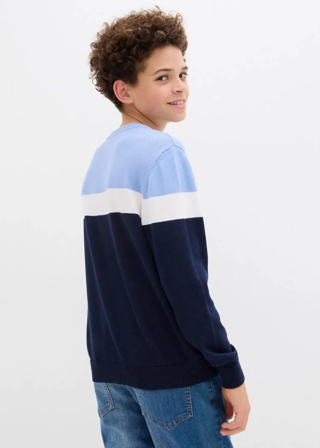 Kinder bonprix Jungen 9-16 Jahre·Bademode|Jungen 9-16 Jahre·Sweat & Strick|Feinstrickpullover aus reiner Baumwolle