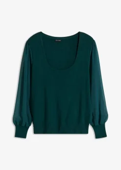 Damen bonprix Pullover & Strickjacken|Strickmode|Feinstrickpullover aus softem Viskose-Mix
