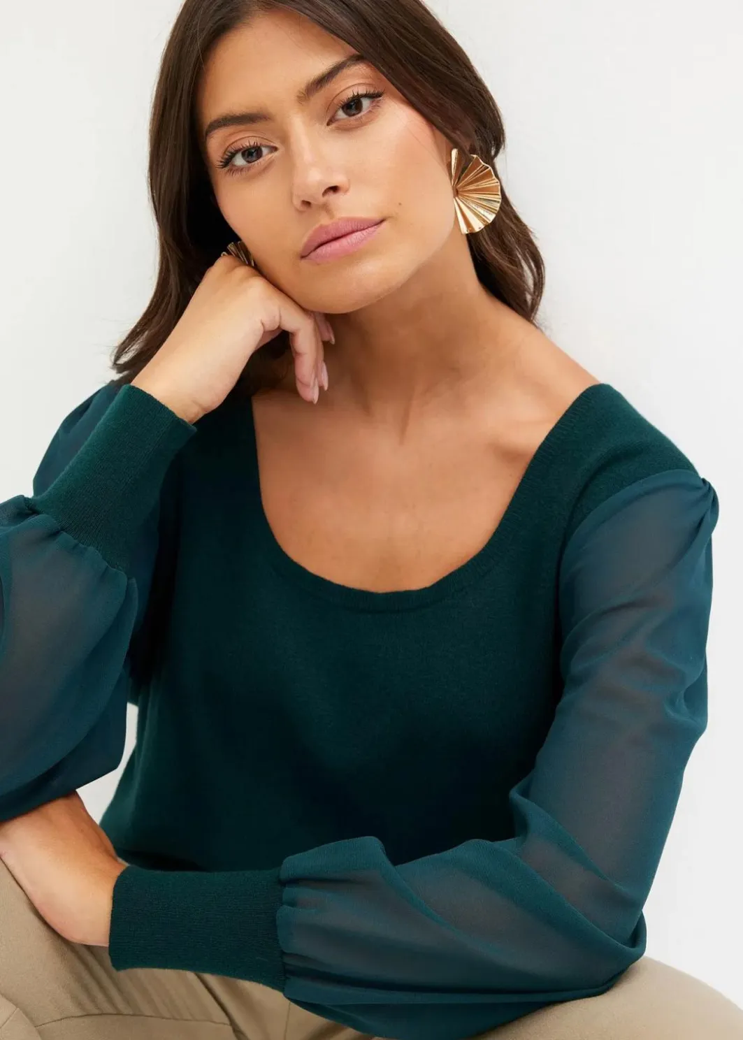 Damen bonprix Pullover & Strickjacken|Strickmode|Feinstrickpullover aus softem Viskose-Mix