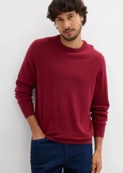 Herren bonprix Pullover & Strickjacken|Basics|Feinstrickpullover aus weichem Baumwollmix