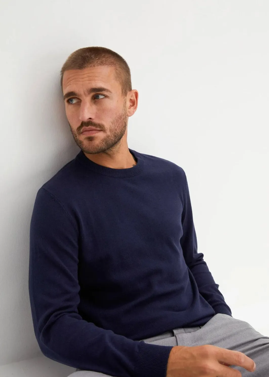 Herren bonprix Große Größen|Basics|Feinstrickpullover aus weichem Baumwollmix