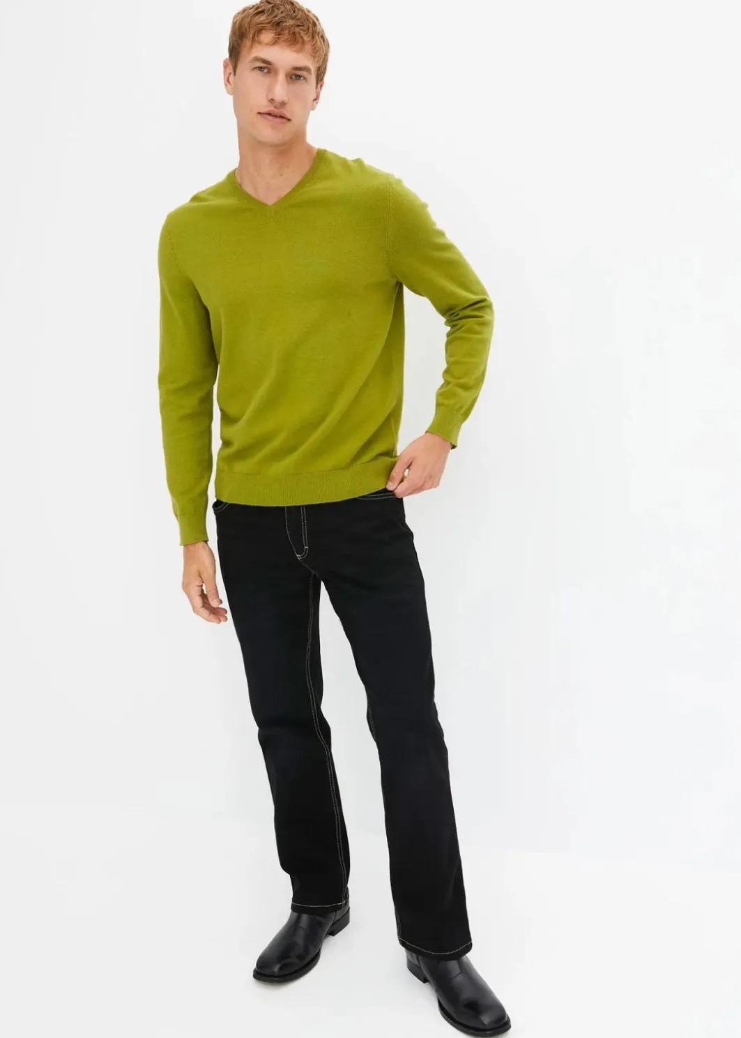 Outlet Feinstrickpullover aus weichem Baumwollmix Herren Pullover & Strickjacken|Basics