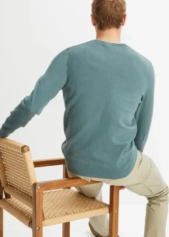 Herren bonprix Pullover & Strickjacken|Basics|Feinstrickpullover aus weichem Baumwollmix