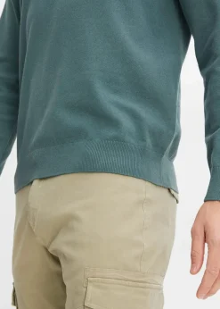 Herren bonprix Pullover & Strickjacken|Basics|Feinstrickpullover aus weichem Baumwollmix