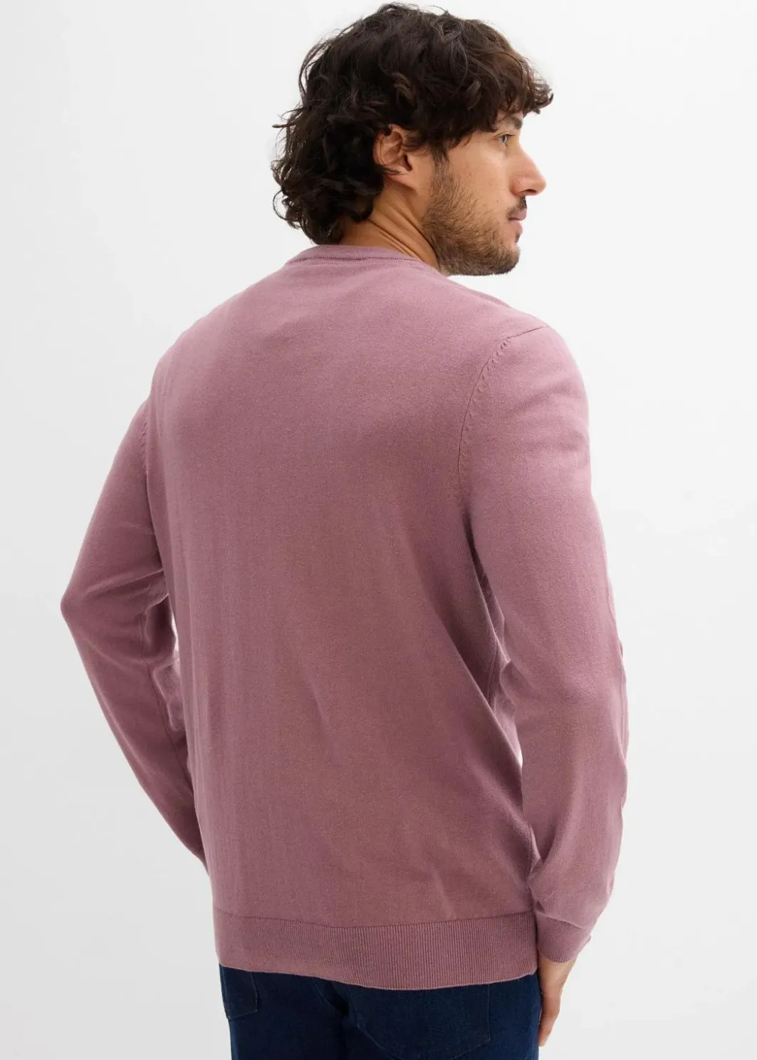 Herren bonprix Pullover & Strickjacken|Basics|Feinstrickpullover aus weichem Baumwollmix