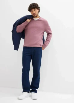 Herren bonprix Pullover & Strickjacken|Basics|Feinstrickpullover aus weichem Baumwollmix