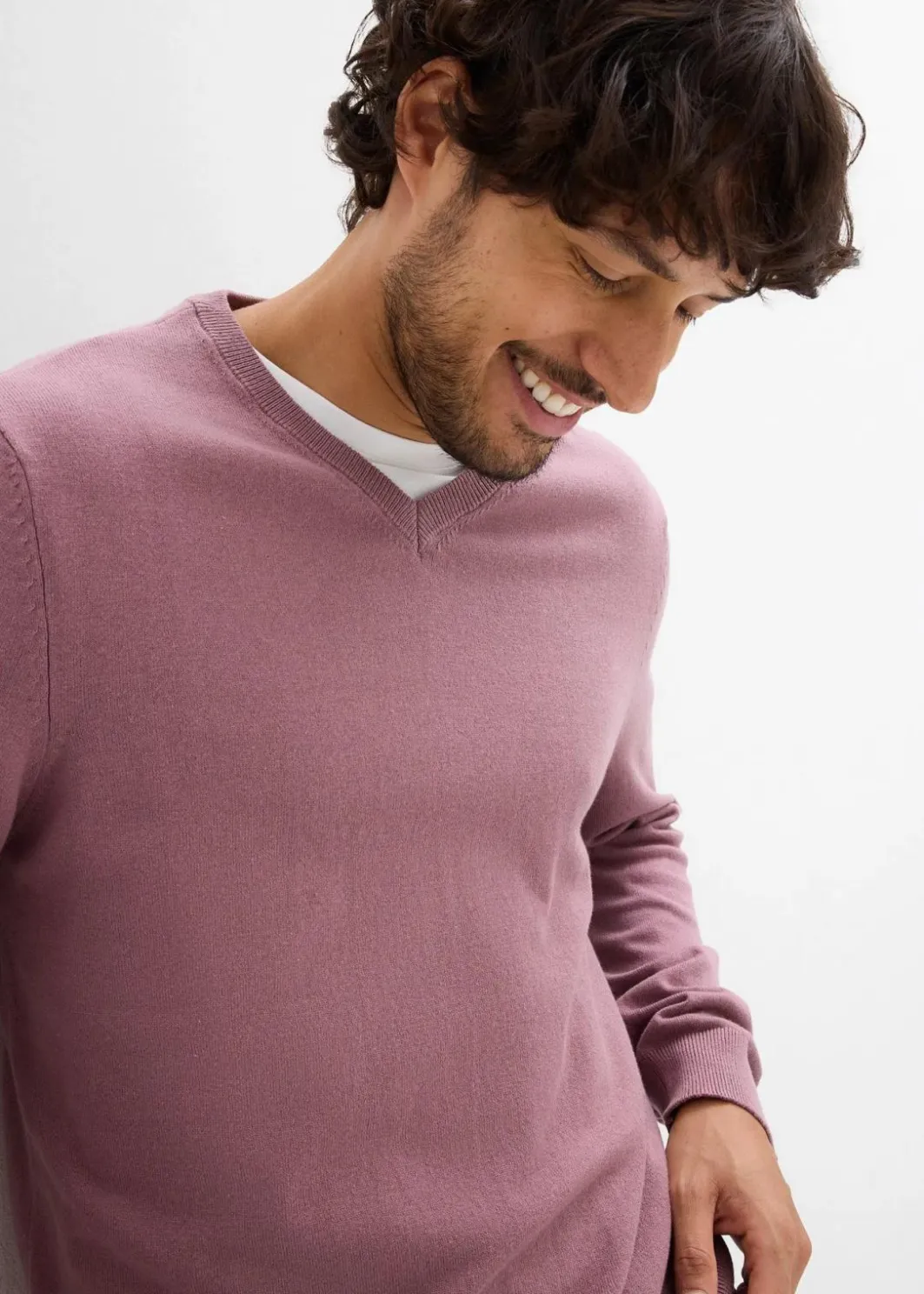 Herren bonprix Pullover & Strickjacken|Basics|Feinstrickpullover aus weichem Baumwollmix