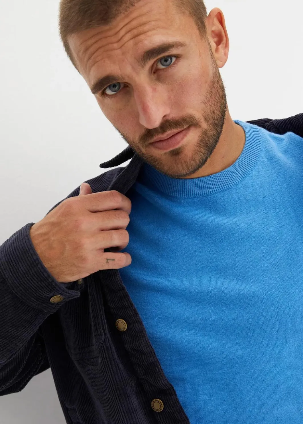 Discount Feinstrickpullover aus weichem Baumwollmix Herren Pullover & Strickjacken|Basics
