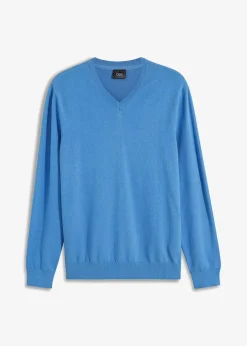 Feinstrickpullover aus weichem Baumwollmix Herren Pullover & Strickjacken|Basics