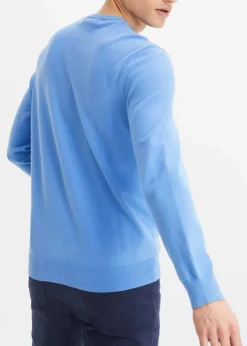 Feinstrickpullover aus weichem Baumwollmix Herren Pullover & Strickjacken|Basics