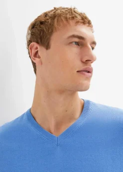 Feinstrickpullover aus weichem Baumwollmix Herren Pullover & Strickjacken|Basics