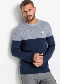 Feinstrickpullover im Colourblocking mit Baumwolle Herren Große Größen|Pullover & Strickjacken