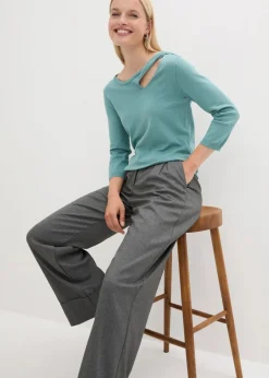 Damen bonprix Bekleidung·Umstandsmode|Bekleidung·Jeans|Feinstrickpullover in Viskose-Mix