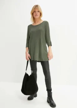 Damen bonprix Strickmode|Pullover & Strickjacken|Feinstrickpullover mit 3/4 Arm