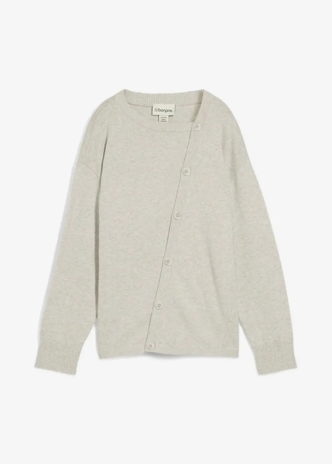 Online Feinstrickpullover mit asymmetrischer Knopfleiste Damen Strickmode|Pullover & Strickjacken