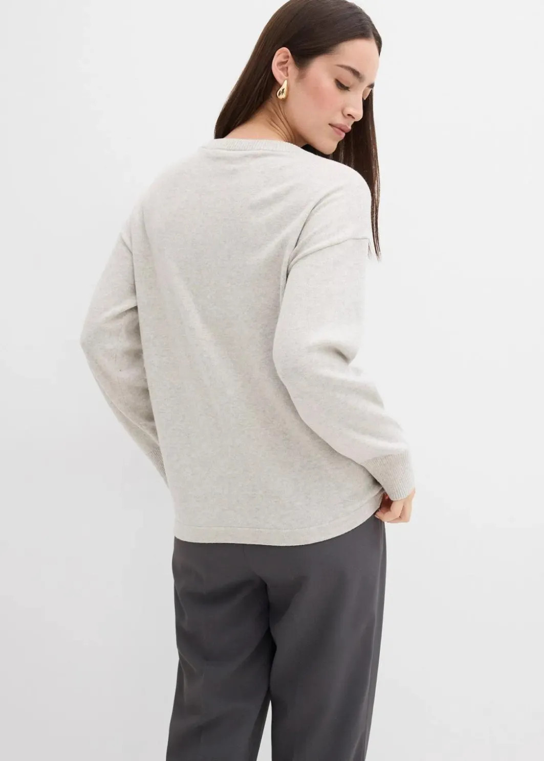 Online Feinstrickpullover mit asymmetrischer Knopfleiste Damen Strickmode|Pullover & Strickjacken
