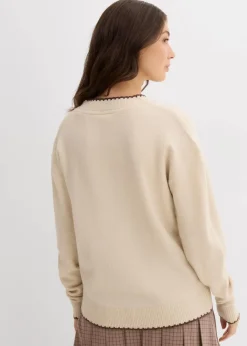Damen bonprix Bekleidung·Umstandsmode|Bekleidung·Jeans|Feinstrickpullover mit überschnittener Schulter