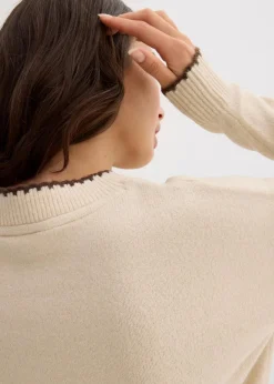Damen bonprix Bekleidung·Umstandsmode|Bekleidung·Jeans|Feinstrickpullover mit überschnittener Schulter