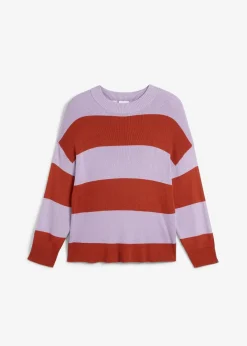 Outlet Feinstrickpullover mit Blockstreifen Damen Bekleidung·Umstandsmode|Strickmode