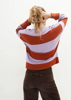 Outlet Feinstrickpullover mit Blockstreifen Damen Bekleidung·Umstandsmode|Strickmode