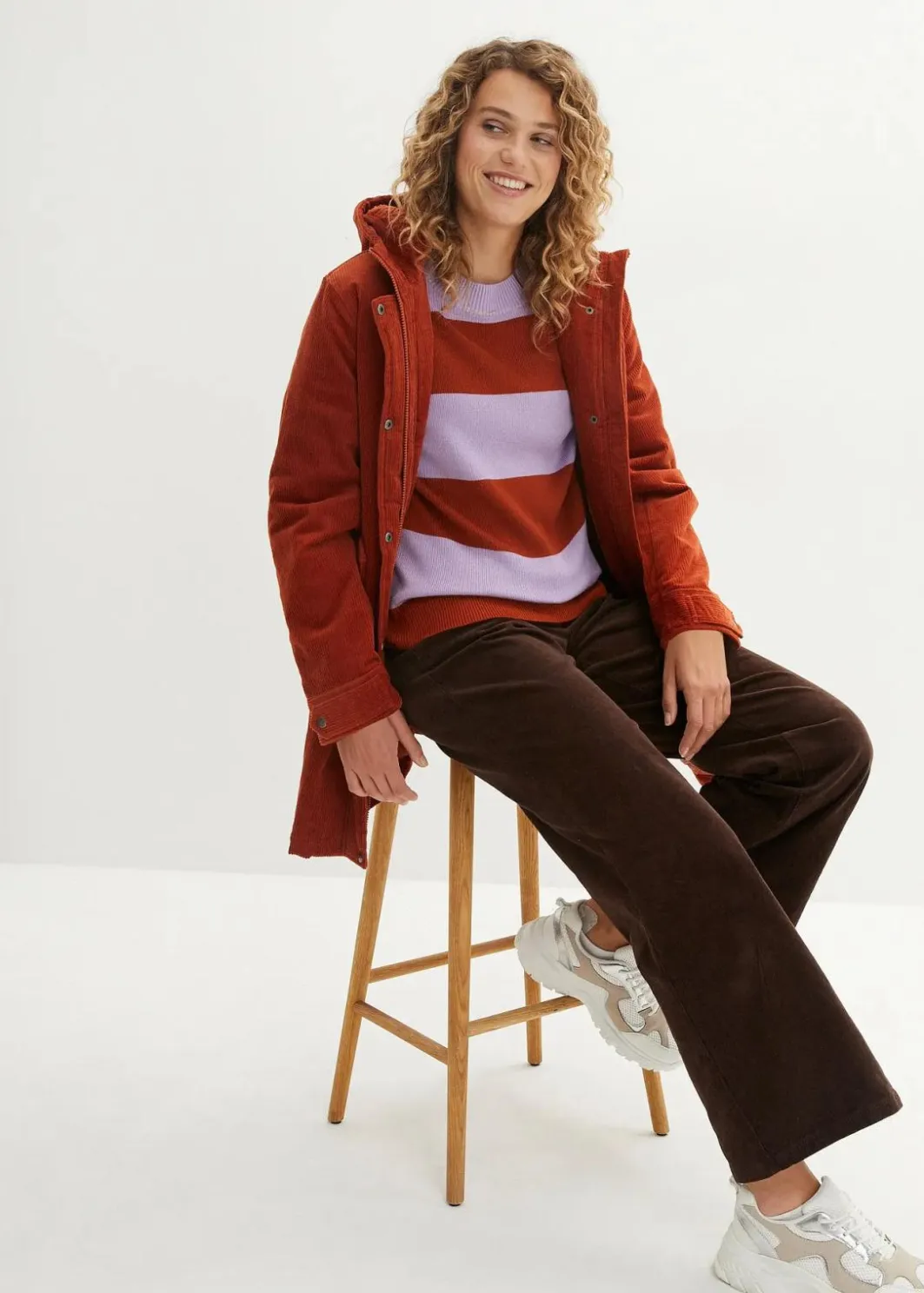 Outlet Feinstrickpullover mit Blockstreifen Damen Bekleidung·Umstandsmode|Strickmode