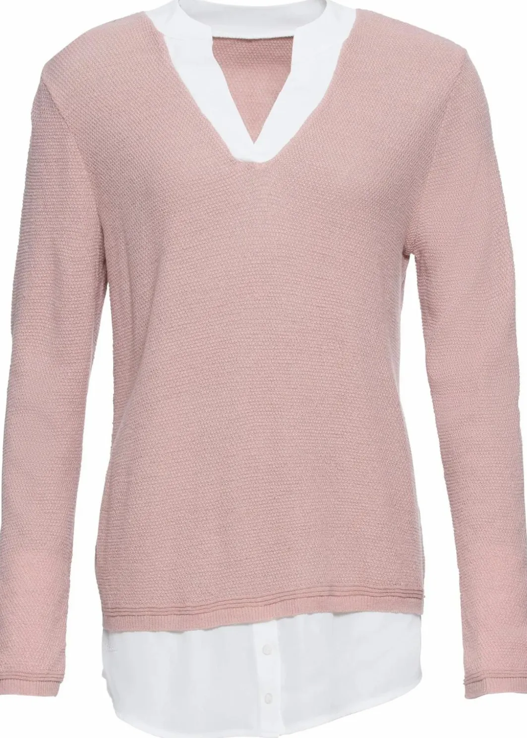 Outlet Feinstrickpullover mit Bluseneinsatz Damen Pullover & Strickjacken|Bekleidung·Jeans