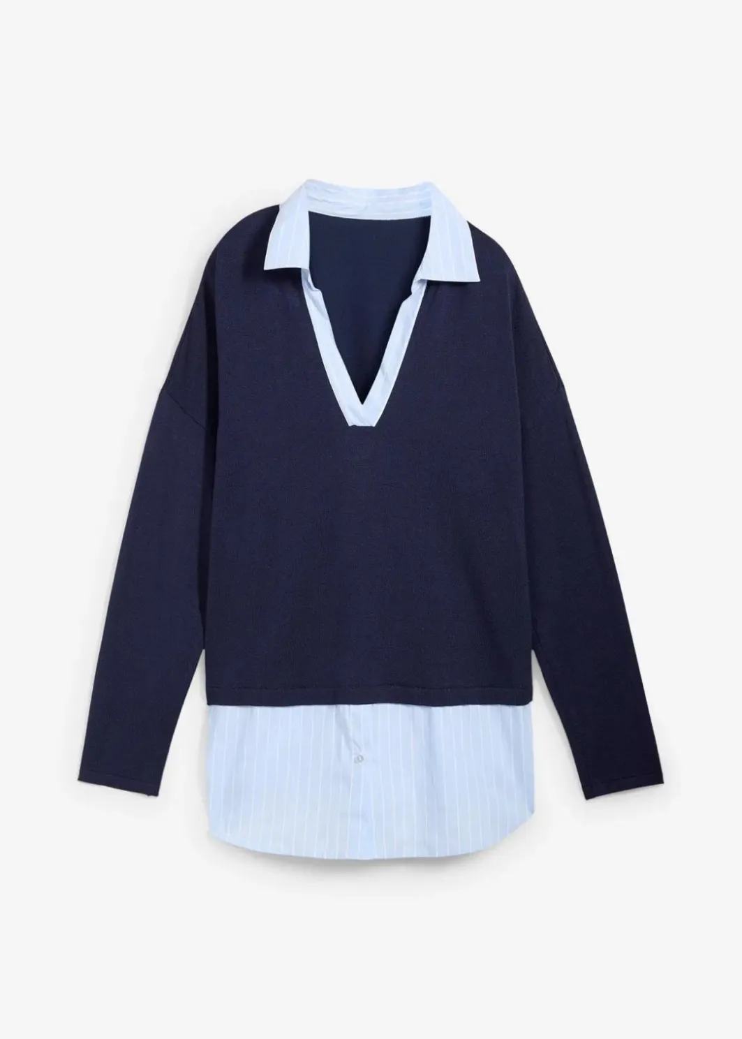 Hot Feinstrickpullover mit Bluseneinsatz Damen Bekleidung·Umstandsmode|Bekleidung·Jeans