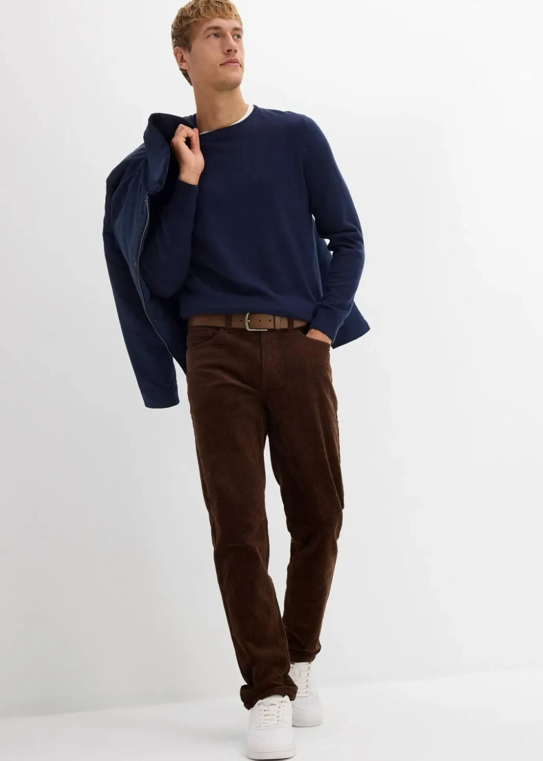 Herren bonprix Große Größen|Basics|Feinstrickpullover mit edler Merinowolle