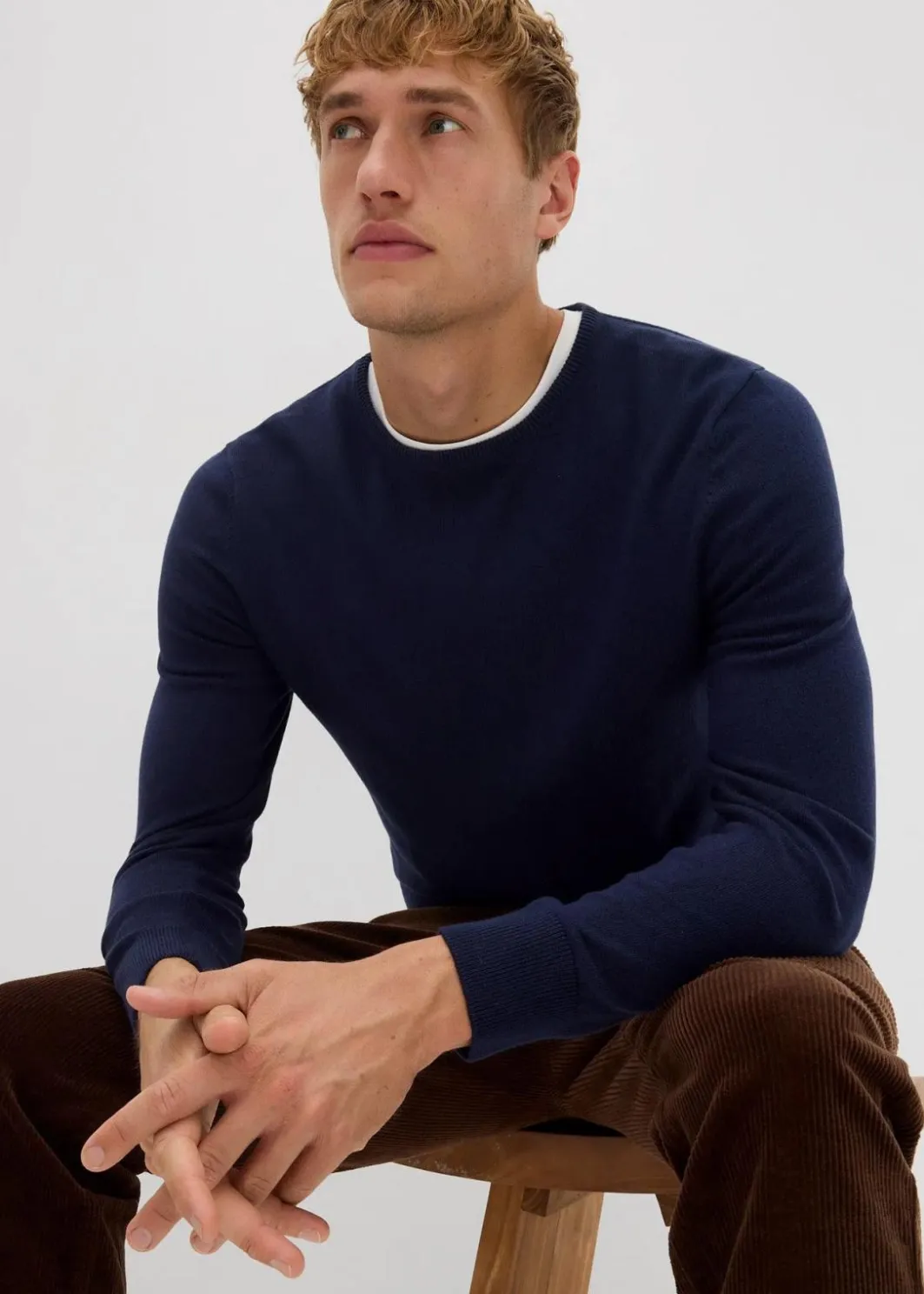 Herren bonprix Große Größen|Basics|Feinstrickpullover mit edler Merinowolle